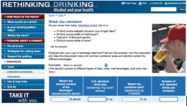 educ alcool BAC calculator